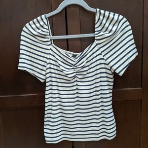 Square Neck Striped Top